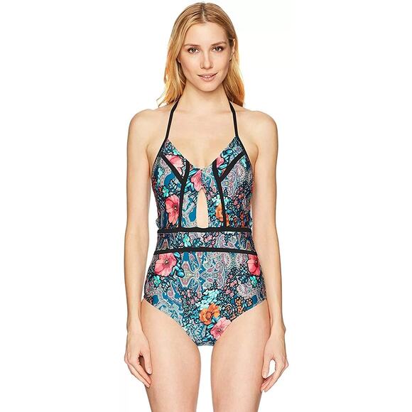 Laundry by Shelli Segal Bold Cutout One Piece Swimsuit Sz. M - Picture 1 of 3